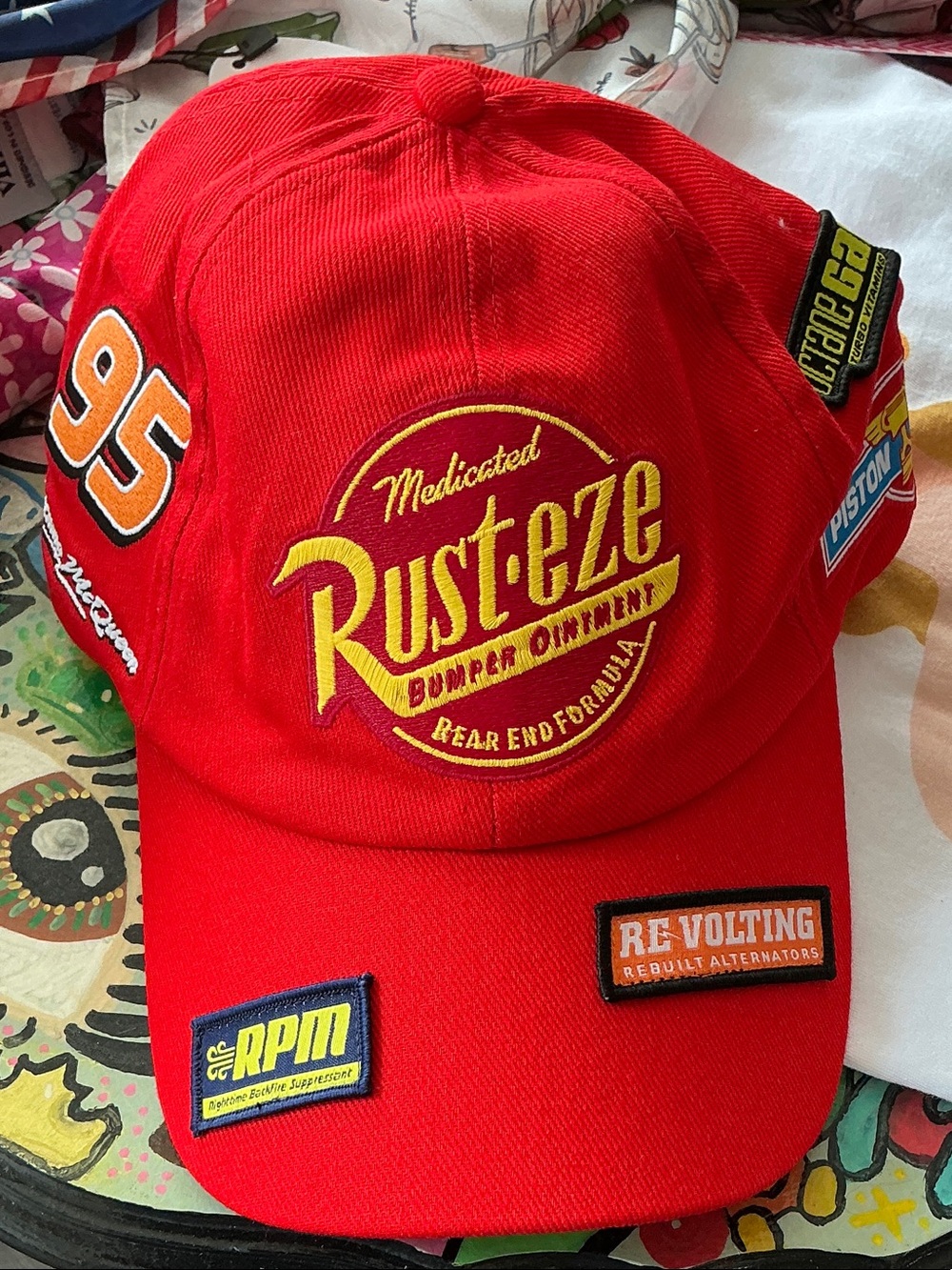 Rust-eze Red Embroidered Racing Cap